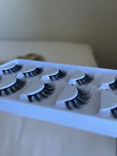 YOKPN-pestañas postizas cortas entrecruzadas 3D, pelo de visón negro suave Natural, útiles de maquillaje, 5 pares