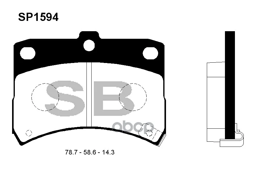 Колодки Тормозные Передние Sangsin Brake Sp1594 Sangsin brake арт. SP1594