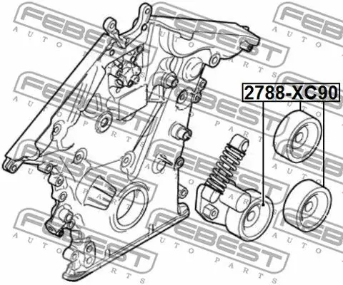 Roller idler pref. Belt VOLVO S80 07 FEBEST 2788-XC90 | Автомобили и мотоциклы