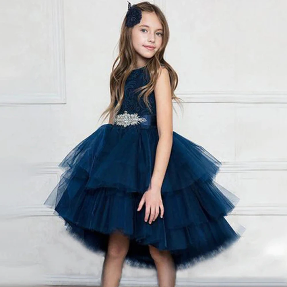 Summer Trailing Flower Princess Dress for Girl Children Clothes Gown Kids Girls Elegant Evening Wedding Party Dresses | Детская одежда