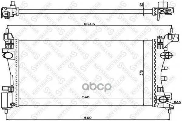 10-25404-Sx_радиатор Системы Охлаждения! Opel Corsa D 1.0-1.4i 06 Stellox 1025404sx Stellox арт. 1025404SX