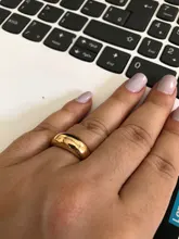 Minimalist Gold Color Chunky Rings Trendy Geometric Round Circle Rings for Women Thick