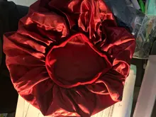 Gorro de seda satinada de talla grande para dormir, gorro para la cabeza, cubierta para pelo rizado