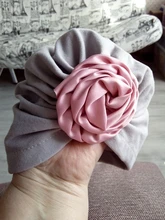 New Flower Baby Hat for Girls Princess Velvet Baby Beanie Elastic Toddler Baby Turban