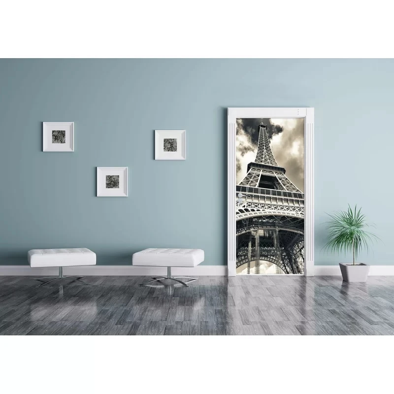 Самоклеющиеся наклейки на дверь, фотообои с изображением Парижской башни, настенная печать, наклейка на стену, настенная роспись, фото
