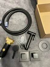Toilet-Faucet Bidet-Sprayer Brass Bathroom Hand-Held Black Smesiteli Hose Wall-Mounted-Mixer