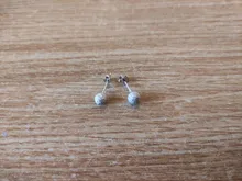 KAMERAON de marca Original de plata 925 pendientes con tuerca para mujeres ronda de esmalte de astigmatismo joyería de moda de oro mujer amentos