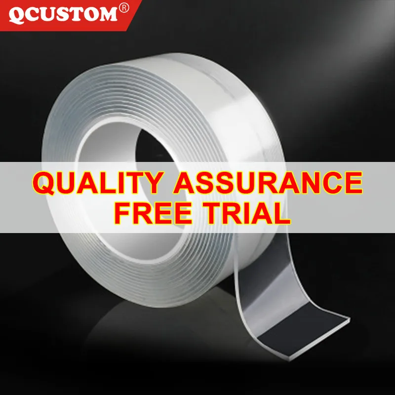

Transparent Adhesive Tape Clear Reuse Nano No-Trace Waterproof Washable 3m/5m Double Sided Tape - Removable Magic Glue Gadget 1M