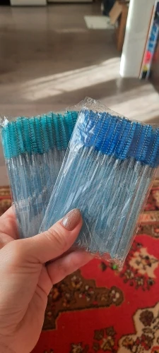 QSTY eyelash brush makeup brushes 50pcs individual disposable mascara applicator comb wand lash makeup brushes tools 6colors reviews №1 8992