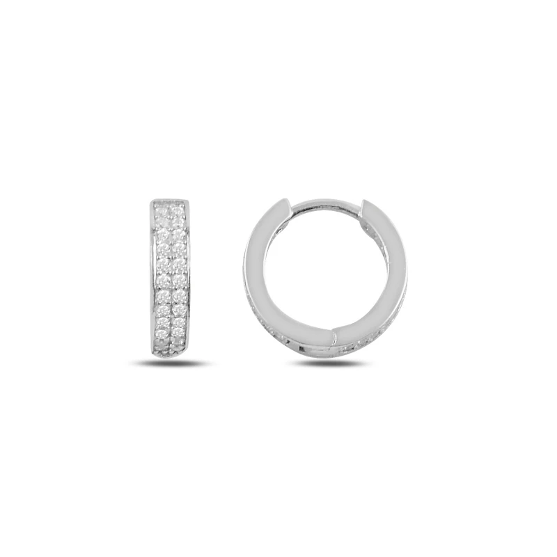 

Armagano 2 Row Zircon Stone 15mm Ring Earrings