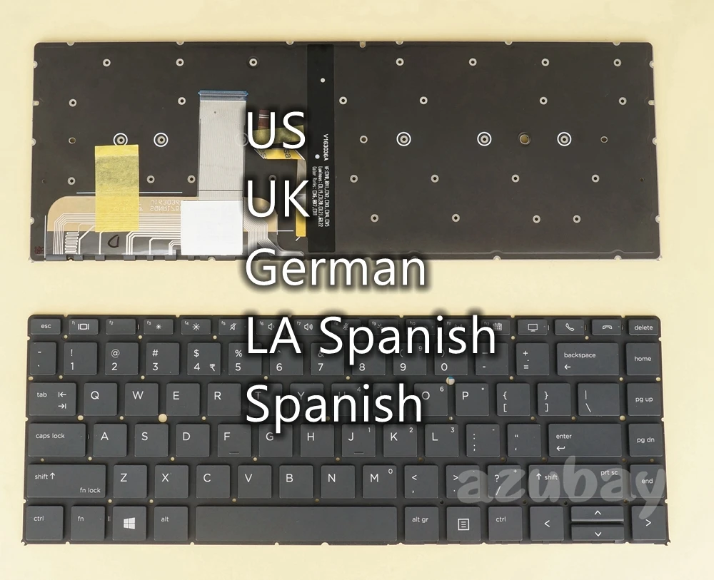 

US UK German LA Spanish Keyboard for HP Elitebook 1040 G4, Elitebook X360 1040 G5 L02268- / L29072- 041 001 161 071 031 Backlit