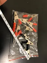 Alligator Clips-Clamps Crocodile-Clips Insulated Cable Lead-Testing Metal 10pcs/Lot Plastic-Handle