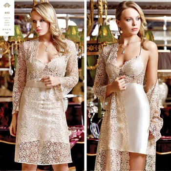 

Women Sexy Satin Nightgown 6 piece