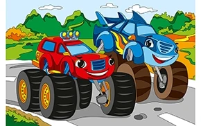 

Canvas with paints 20*30 cm on the numbers "steep machines" Red Cat x-0390/PK