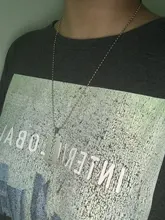 Dongsheng de plata de moda de acero inoxidable de Color hojas de afeitar collares pendientes hombres joyería de acero afeitadora de hombre forma collar-30