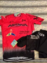 Astana-Conjunto de ropa de ciclismo para hombre, Maillot y Culotte de equipo profesional de secado rápido, 19D, amarillo, novedad de 2021
