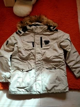 Parkas Coat Down-Jacket Snow-Overcoat Fur-Collar Male 90%White-Duck-Down Thick Large