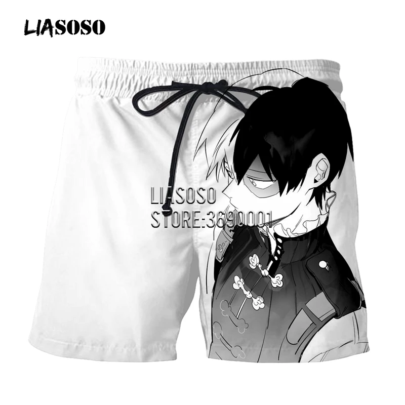 7 LIASOSO аниме Guy Todoroki Shouto Bakugou кацуки 3D принт мужские Шорты повседневные шорты пляжные шорты летние шорты Уличная одежда X2795 - Цвет: 7