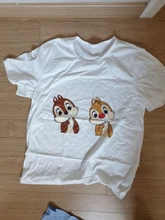 Camiseta Harajuku para mujer, Tops de manga corta con Chip y Dale, camisetas informales para mujer