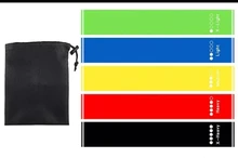 Bandas elásticas con distintos niveles de resistencia, correa de yoga, de gimnasio en casa, rehabilitación, equipo de entrenamiento, para pilates, 5 uds. por lote
