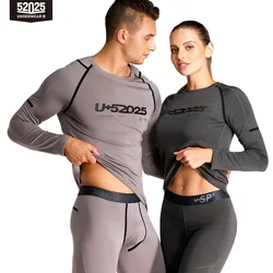 52025 Warm Men Thermal Underwear Women Thermal Underwear High-tech Carbon Long Johns Fashionable Thermal Clothing Technology