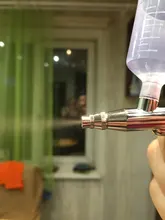 Pistola de PULVERIZACIÓN de 40CC, aerógrafo de alimentación por gravedad con doble acción, para pastel, tatuaje, pistola de pintura, aerógrafo, herramienta para uñas de 0,3mm, 20cc