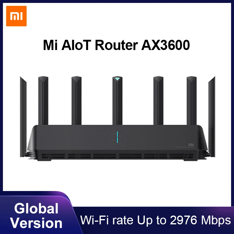 Global Version Xiaomi Mi AIoT Router AX3600 Six-Core Chip Dual-Frequency WiFi 3-Gigabit Wireless Rate WPA3 Network Encryption