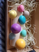 Bloques de arcoíris de madera Montessori para bebé, juego de recolección de setas, juguetes educativos de madera para bebé, ensamblaje a juego con forma de desarrollo