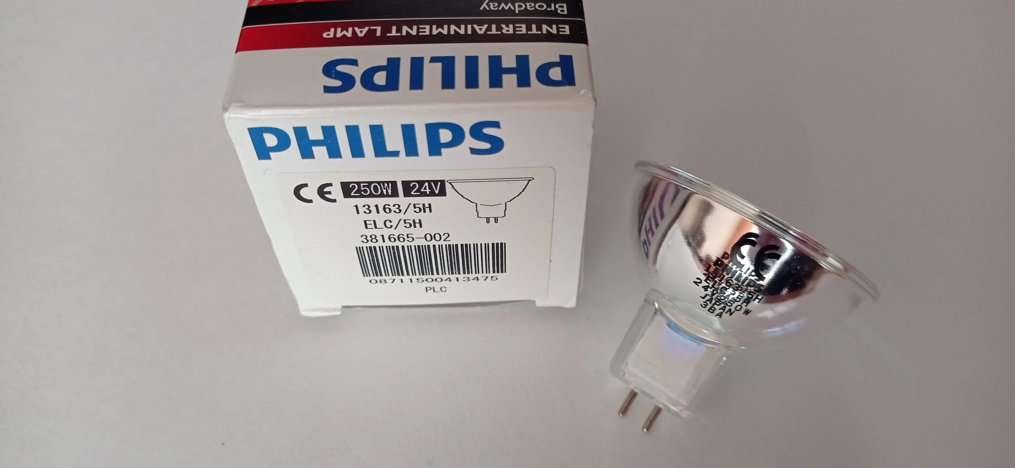 PHILIPS 13163 ELC/5H 24V 250W GX5.3 500 часов - лампа галогенная | Освещение
