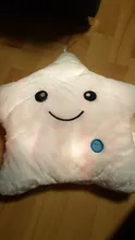 34CM Creative Toy Luminous Pillow Soft Stuffed Plush Glowing Colorful Stars Cushion Led