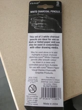 Corot-lápiz de carbón blanco para bocetos, lápiz estándar para bocetos, lápices de dibujo, suministros de pintura de arte, 3 uds.