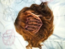 AISI QUEENS corto marrón peluca pelucas sintéticas con flequillo para las mujeres púrpura de la onda de agua Natural Bob pelucas resistente al calor falso pelo