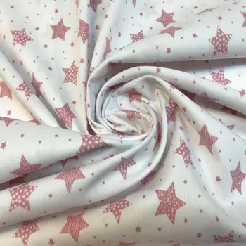 

Pique fabric drawing stars cotton/polyester