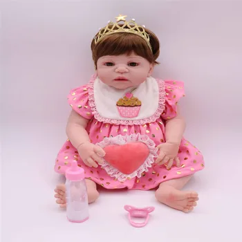 

New 55cm Customized Clothing Birthday Doll Rebirth Silica Gel Doll Christmas Gift