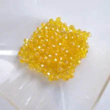 3 4 6 8mm espaciador redondo perlas de vidrio para fabricación de joyería Diy accesorios de colores de cristal facetado perlas al por mayor Z174