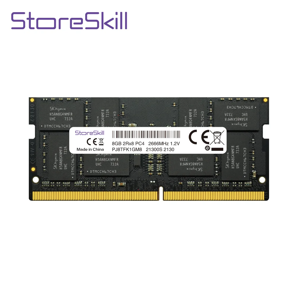 Оперативная память для ноутбука StoreSkill SODIMM DDR4 4 ГБ 8 16 2133 2400 2666 17000 19200 21300 1 2 в |