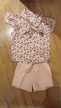 Ropa para niñas pequeñas, 2 uds., verano 2021, con estampado Floral, volantes, Bowknot, sin mangas, Tops + pantalones cortos de cintura alta
