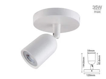 

Ceiling Portafaretto GU10 single head round adjustable mount ceiling lights white color SKU-7980