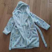 Pijamas de franela para niños Y niñas, bata de baño suave Y cómoda, ropa de casa para bebés de 2 a 8 años, Otoño e Invierno