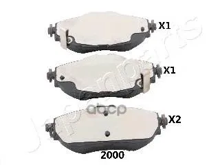 Комплект Тормозных Колодок Дисковый Тормоз Japanparts Pa2000af Japanparts арт. PA2000AF