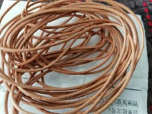 Cordón de cuero auténtico para pulsera, cordón redondo de 5 metros de Color Natural para collar, joyería, 1/1, 5, 2 y 3mm de diámetro