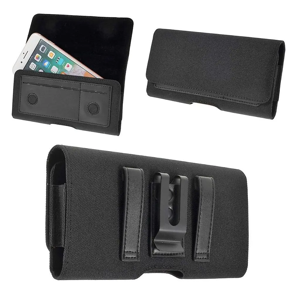 New Design Belt Clip Metal Horizontal Fabric Leather For Wiko Y80 (2019)