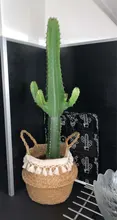 Potted Baskets Vase Hanging Handle Plant Garden-Flower Seagrass Woven Wicker Foldable
