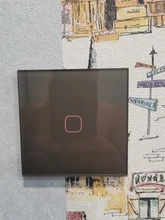 Minitiger-Interruptor de pared de lujo con Sensor táctil, interruptor estándar europeo y británico, de cristal gris claro, de 1/2/3 entradas y 1 vía CA 220