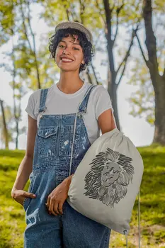 

Angemiel Bag Gray Lion Cloth Backpack