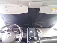 Parasol plegable para parabrisas de coche, quitasol de vehículo con protección para rayos UV, aislamiento térmico para ventana delantera interior, de 125 y 145cm