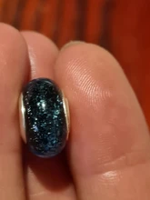 Cuentas de cristal de Murano luminosas para fabricación de joyas, abalorio de Color plateado, rosa, Original, para pulsera