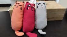 1Pc Mini lindo juguetes de peluche, mascotas garras menta para mascar para gatos rascador dientes Catnip Cat juguete herramientas interactivas, suministros para mascotas