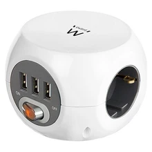Cube multiplugs EW3939 USB 5V 2A белый