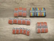 Cable-Connectors Splicing Spring Push-In-Terminal-Block Fast-Wire Universal Mini Compact